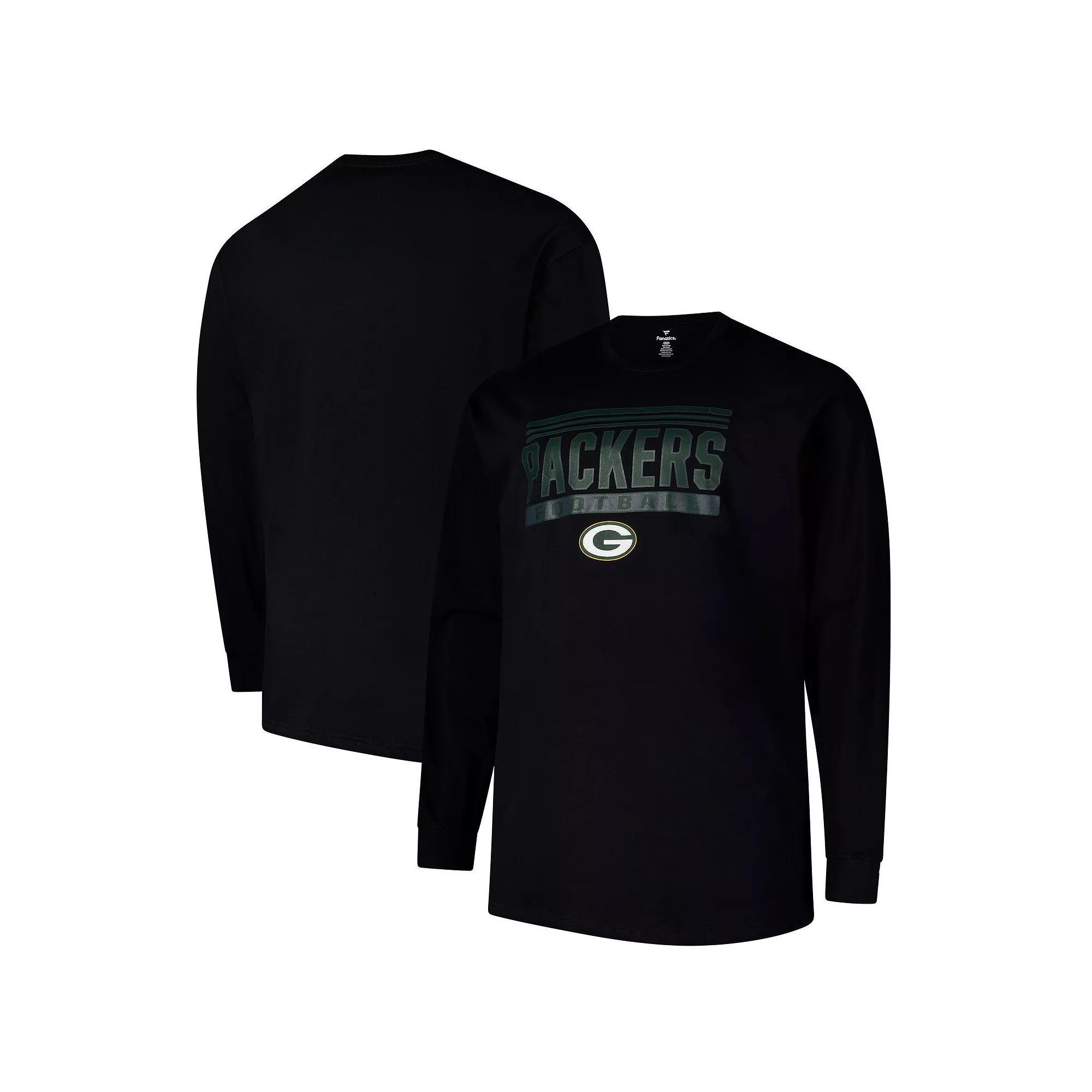 Men's Profile  Black Green Bay Packers Big & Tall Pop Long Sleeve T-Shirt, Size: 4XLT Product Image