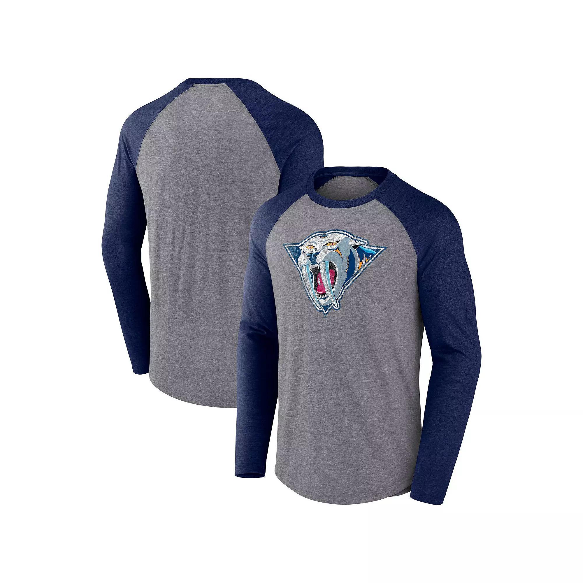 Mens Fanatics Heather Gray Nashville Predators Special Edition Long Sleeve Tri-Blend Raglan T-Shirt Product Image