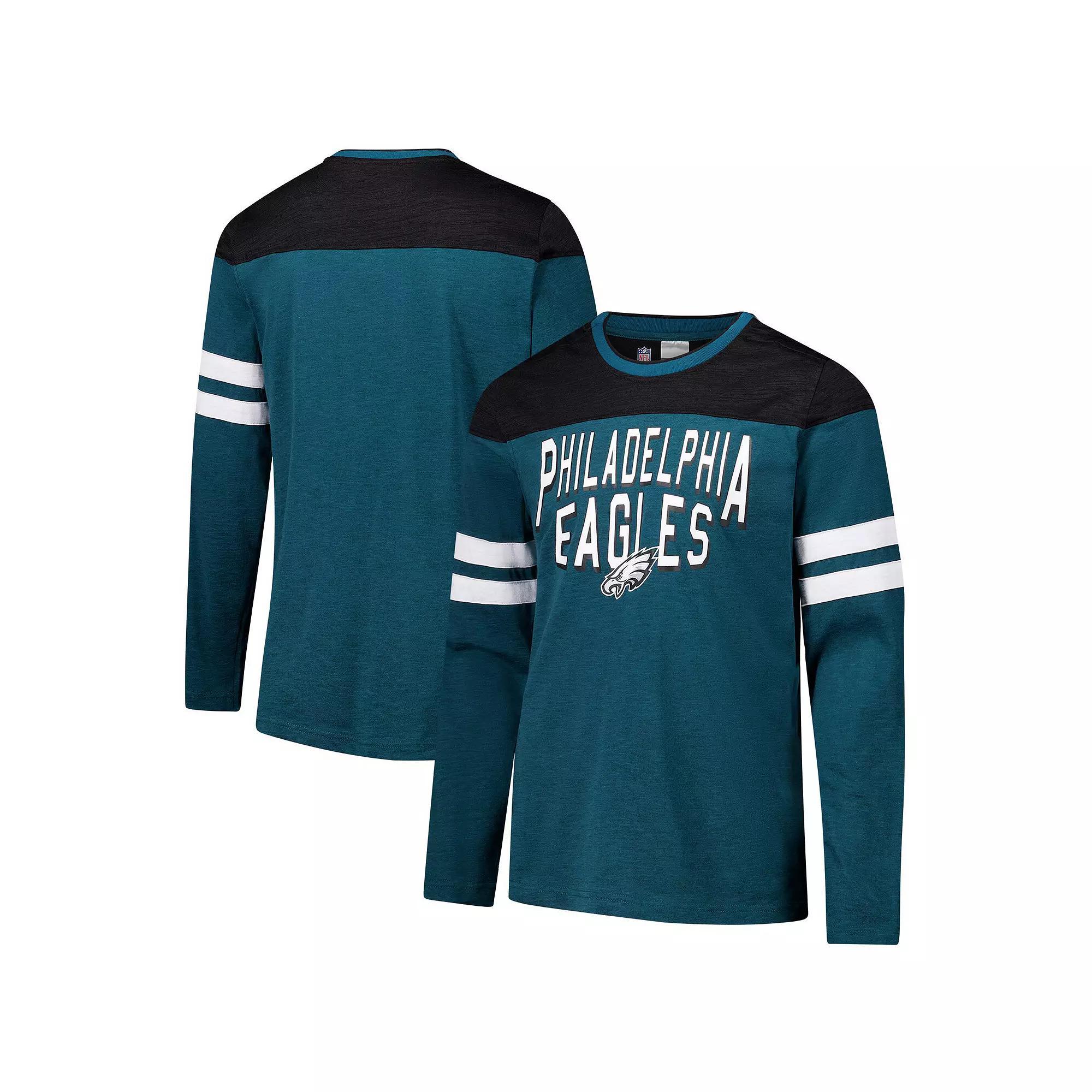Mens G-III Sports by Carl Banks Midnight /Black Philadelphia Eagles Adaptive Hail Mary Long Sleeve T-Shirt Product Image