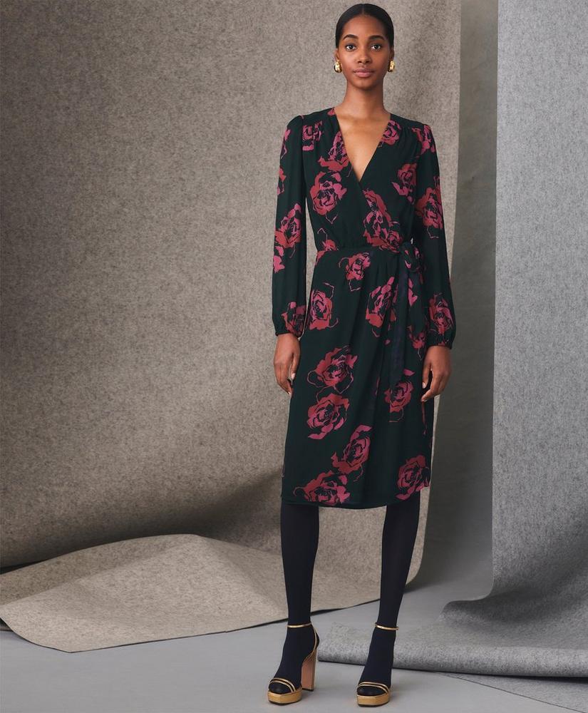 Rose Wrap Dress in Chiffon Product Image