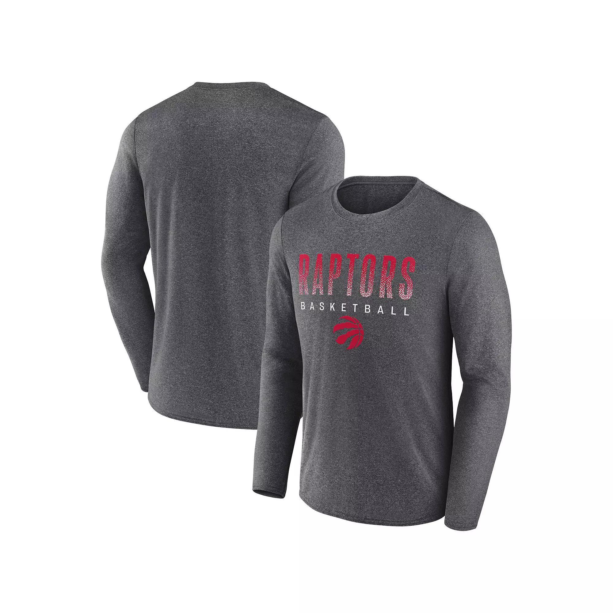Men's Fanatics Branded Heathered Charcoal San Antonio Spurs Where Legends Play Iconic Practice Long Sleeve T-Shirt, Size: XL Product Image