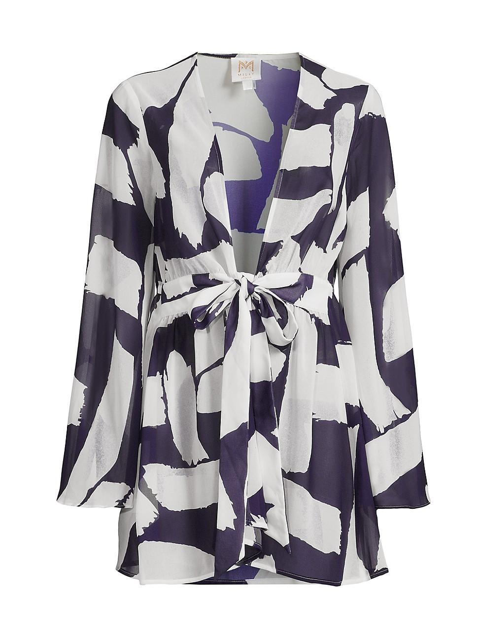 Womens Jessie Brushstroke Chiffon Minidress Product Image