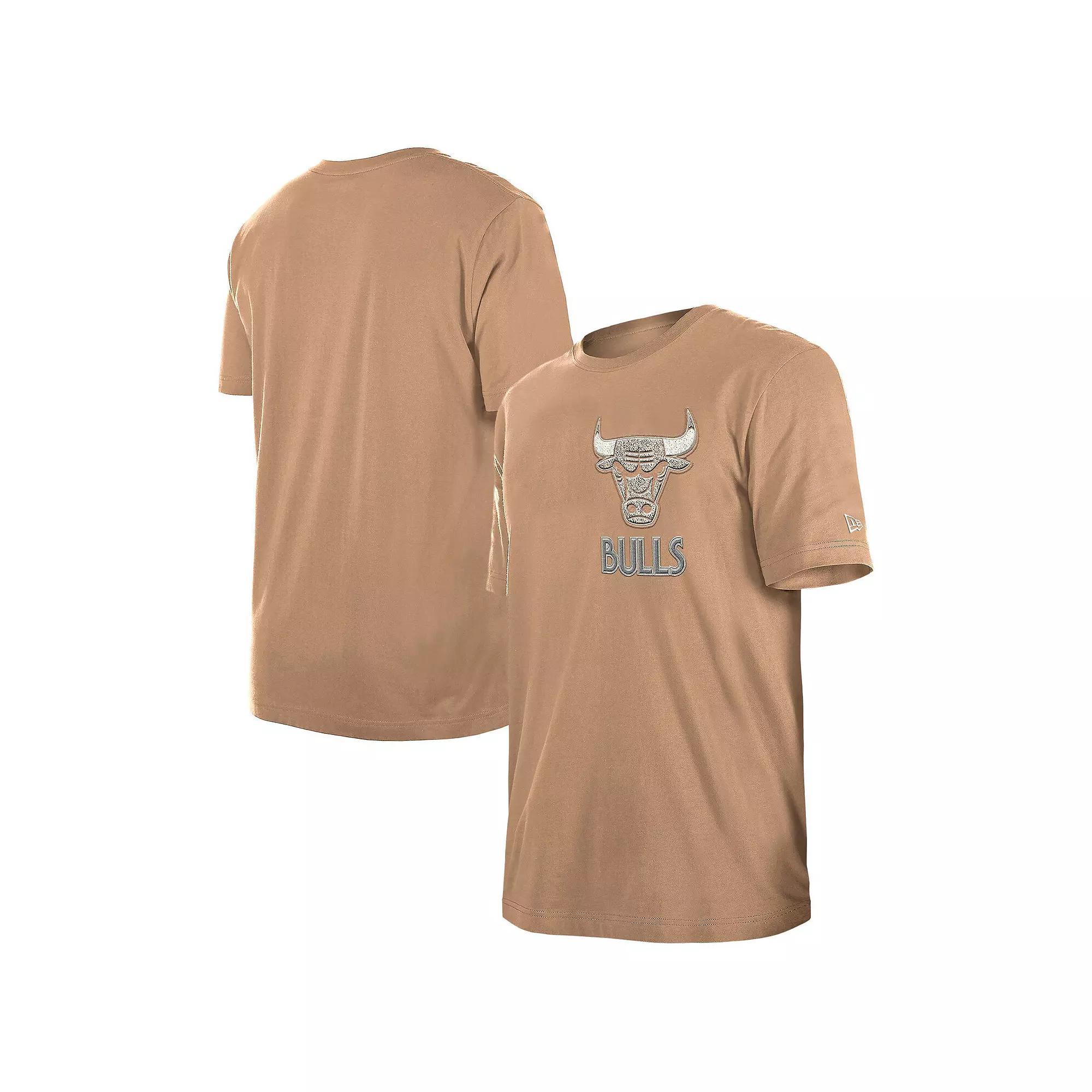 Mens New Era Tan Chicago Bulls 2024/25 City Edition Chenille Heavyweight T-Shirt Product Image