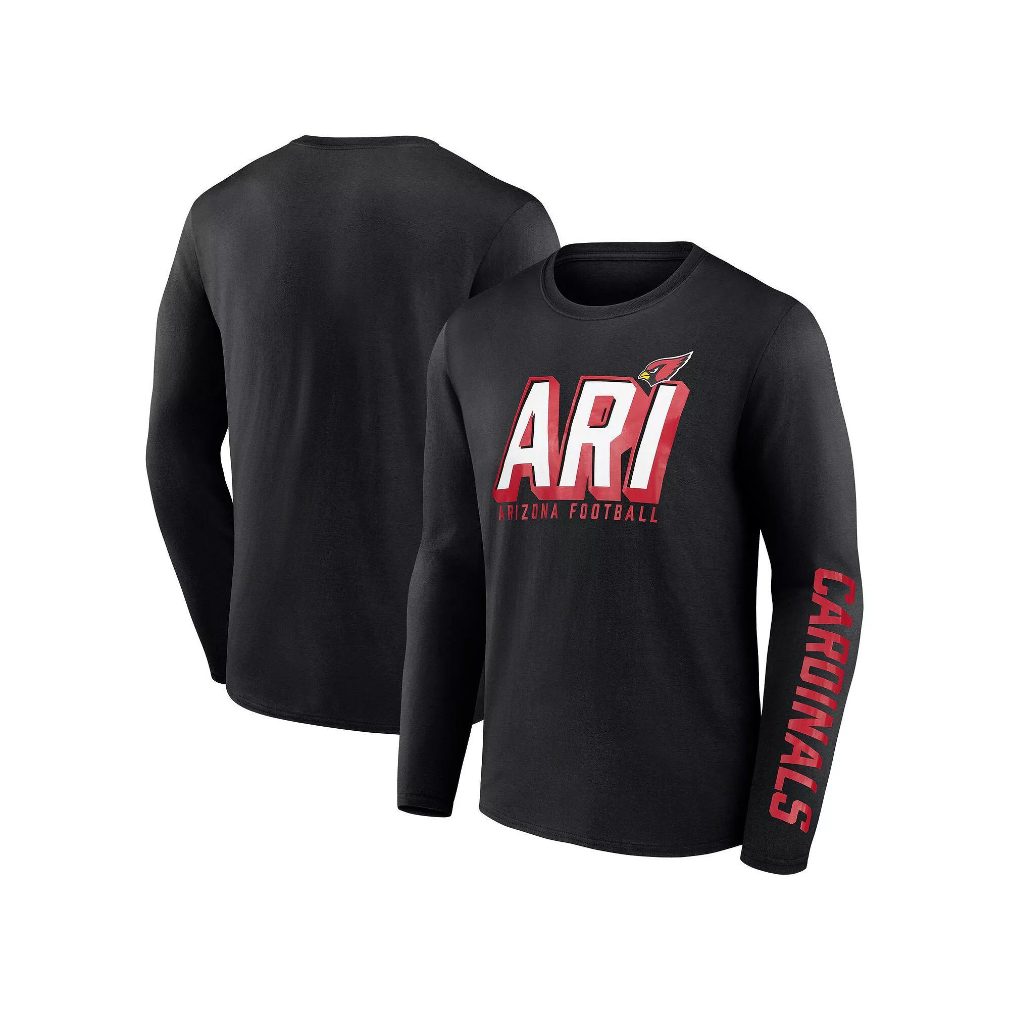 Men's Fanatics  Black Arizona Cardinals Long Sleeve T-Shirt, Size: Small Product Image