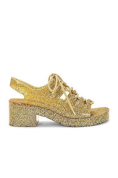 Bottega Veneta Jelly Lace Up Sandal in Metallic Product Image