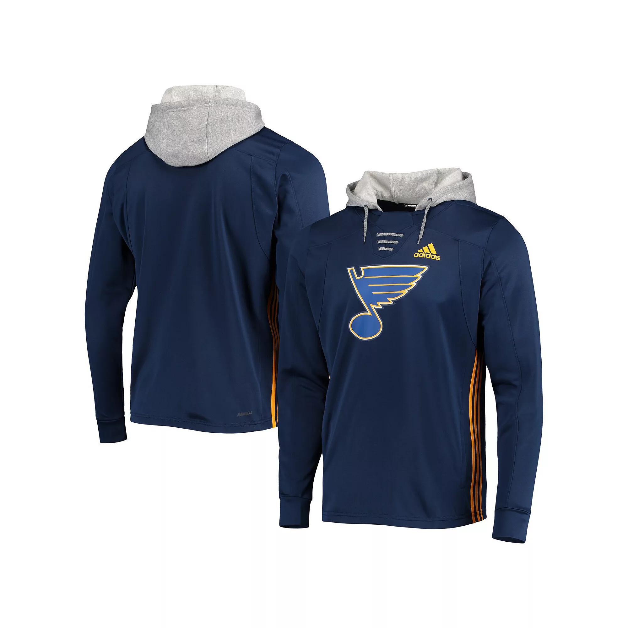 Mens adidas St. Louis Blues Skate Lace AEROREADY Pullover Hoodie Product Image