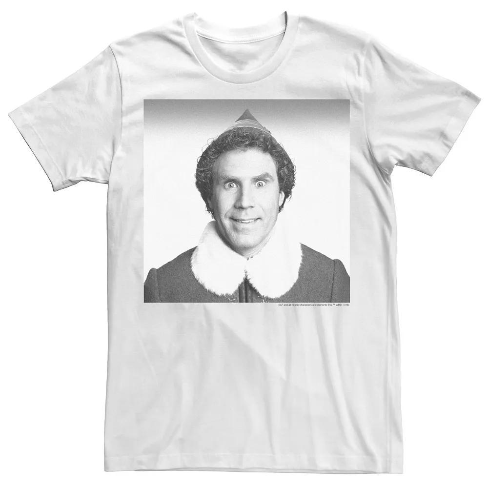 Men's Elf Buddy Black & White Photo Graphic Tee, Size: XXL Product Image