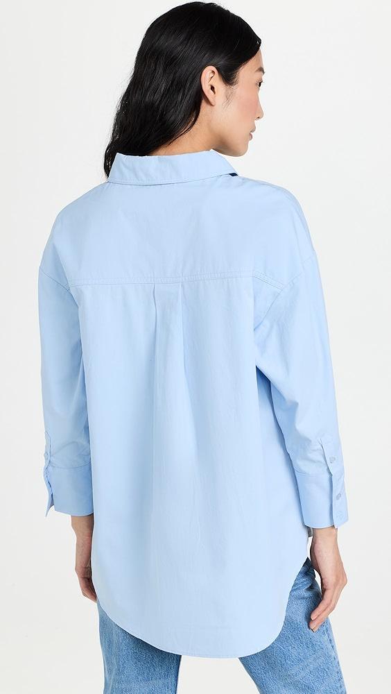 ANINE BING Mika Shirt - Blue | Shopbop Product Image