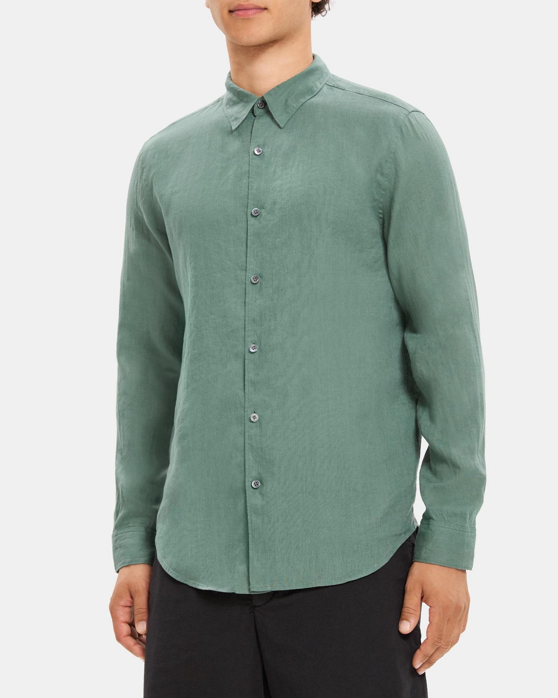 Standard-Fit Shirt in Linen Product Image