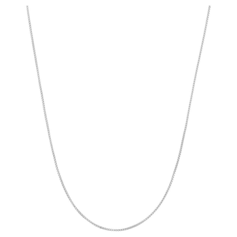 Jordan Blue Sterling Silver Box Chain Necklace, Women's, Size: 22", Grey Product Image