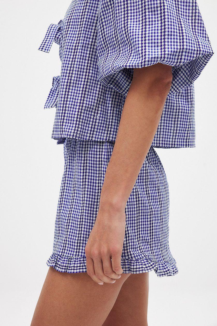 Cotton Wide Mid Waist Shorts Product Image