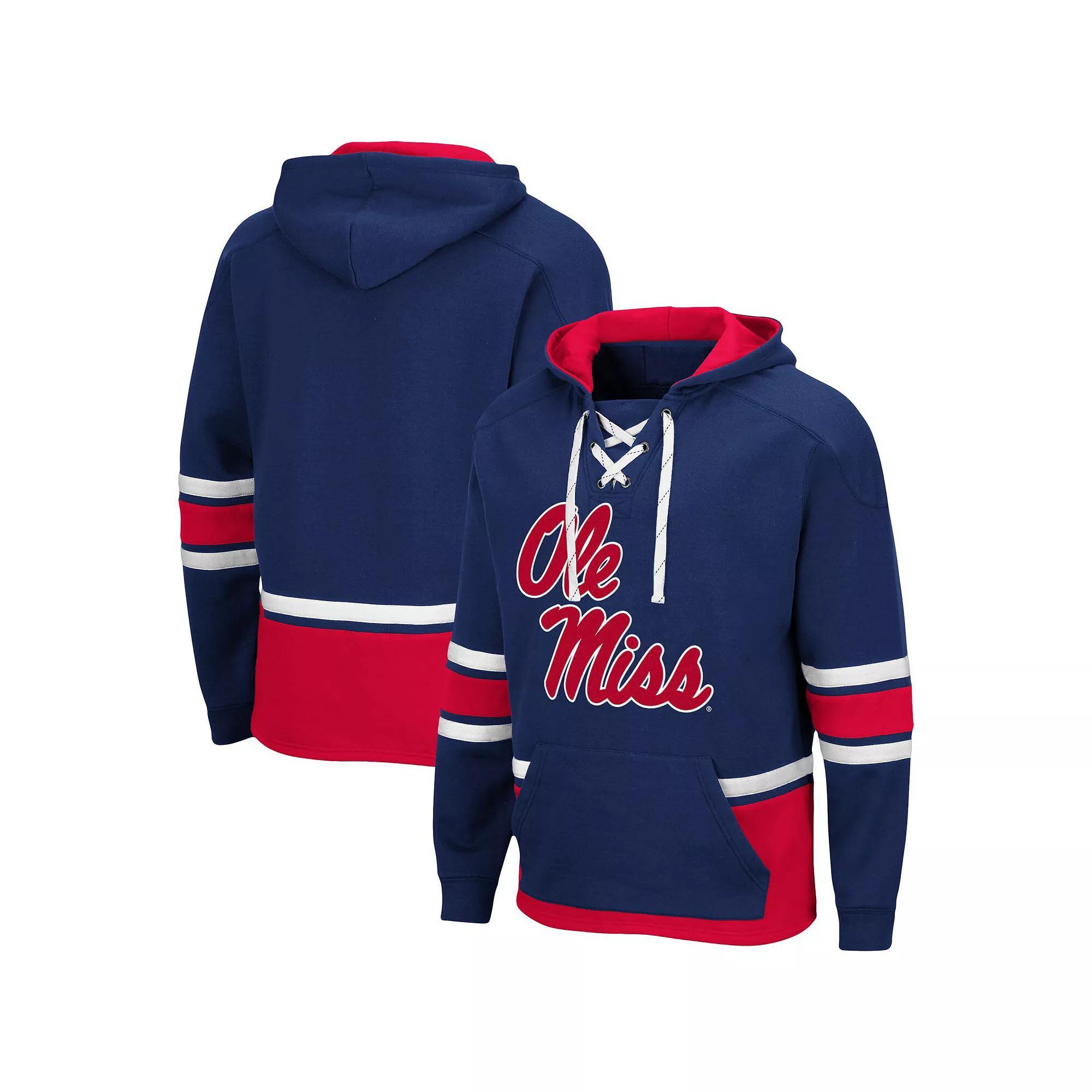 Men's Colosseum Navy Gonzaga Bulldogs Lace Up 3.0 Pullover Hoodie, Size: XL, Zag Blue Product Image