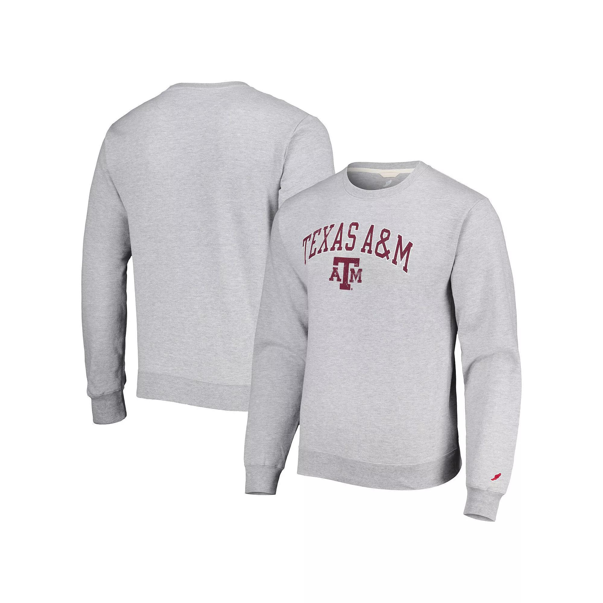 Men's League Collegiate Wear Gray Texas A&M Aggies 1965 Arch Essential Lightweight Pullover Sweatshirt, Size: XL, Grey Product Image