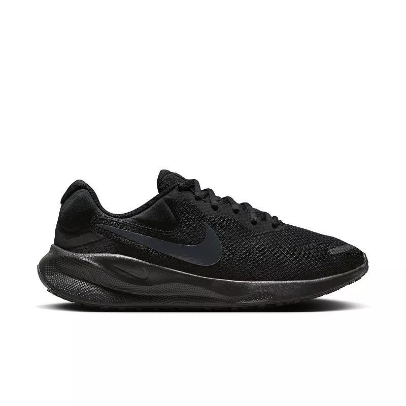 Nike Revolution 7 Men's Road Running Shoes, Size: 11 4E, Black White Product Image