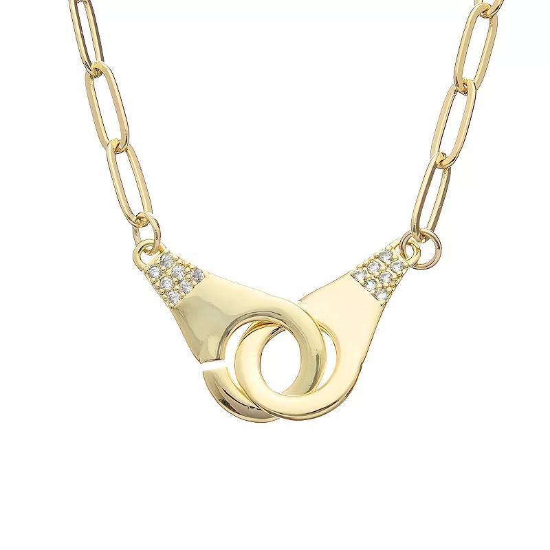 Juvell 18k Gold Plated Cubic Zirconia Necklace, Women's, Two Tone Product Image
