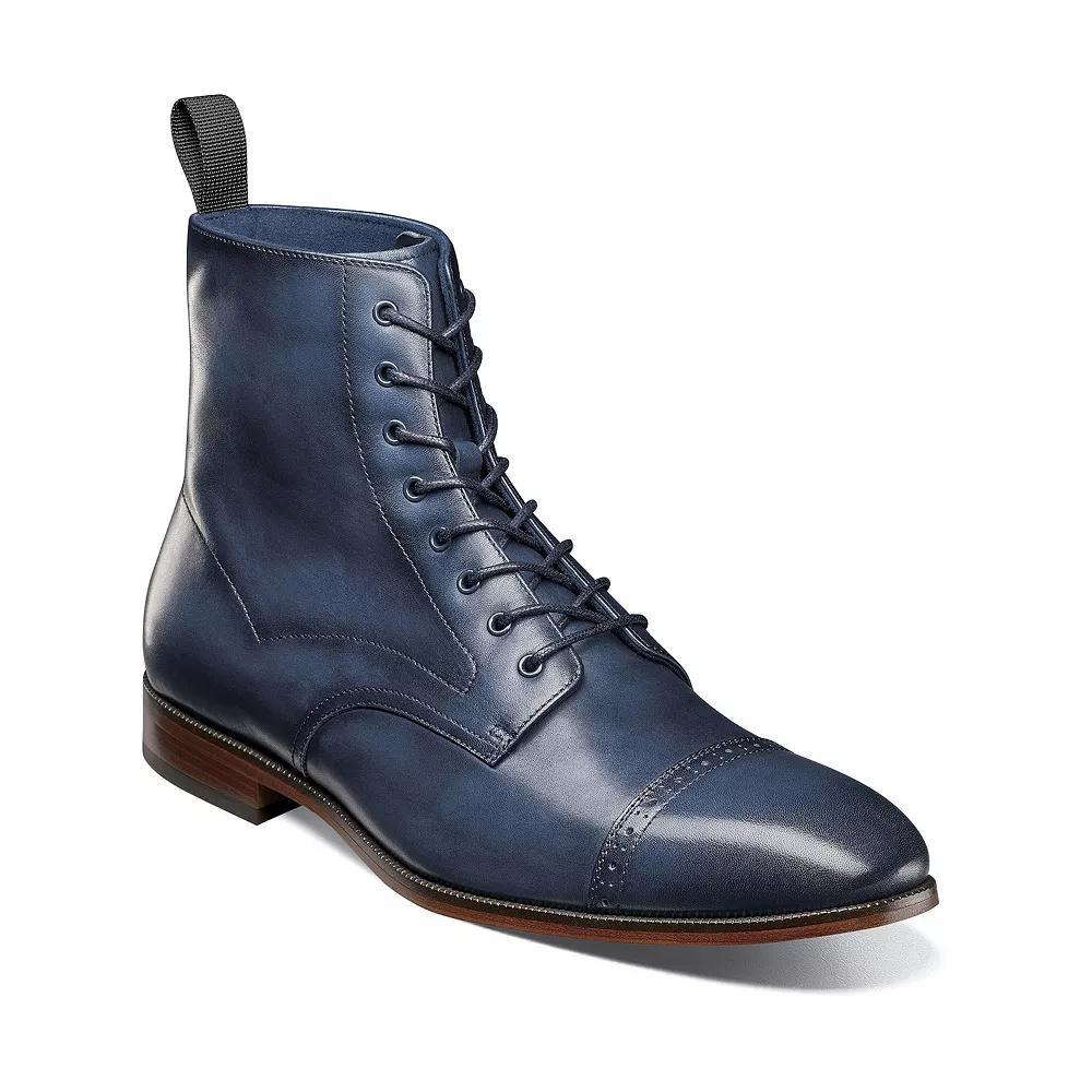 Stacy Adams Henry Men's Cap Toe Lace-Up Leather Boots, Size: 7.5, Blue Product Image