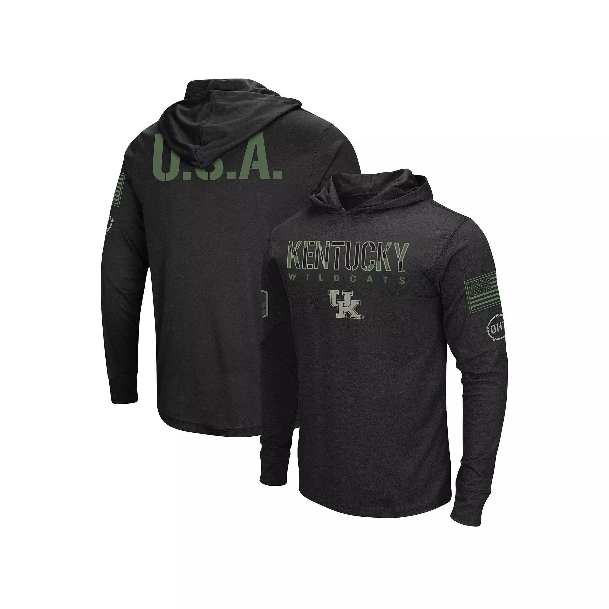 Mens Colosseum Kentucky Wildcats OHT Military Appreciation Hoodie Long Sleeve T-Shirt Product Image