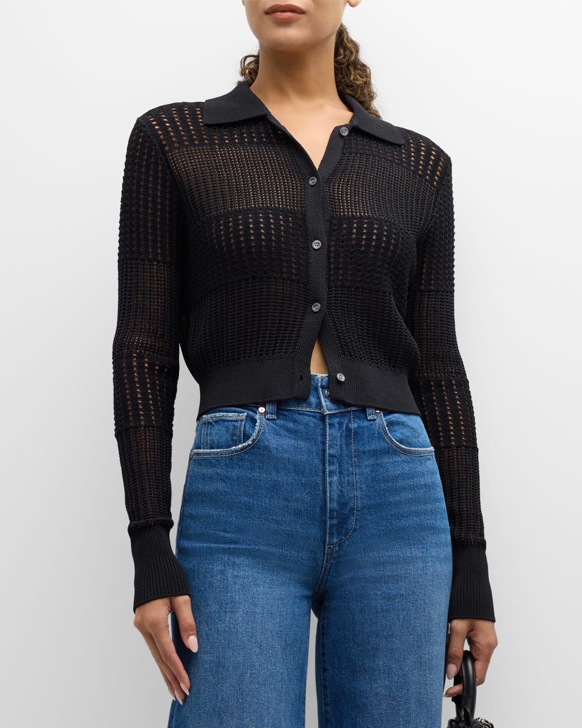 Shrunken Crochet Cardigan Product Image