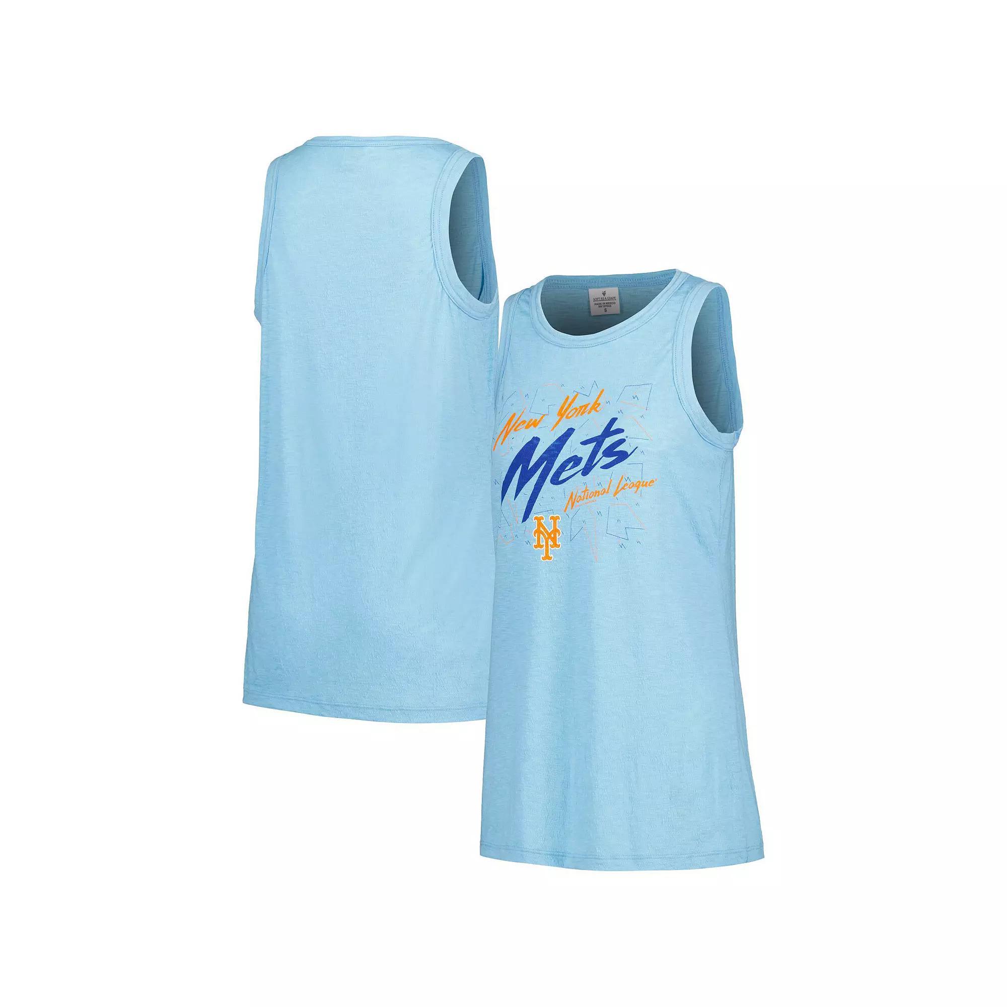 Women's Soft as a Grape Royal New York Mets Gauze High Neck Tank Top, Size: 2XL, Blue Product Image