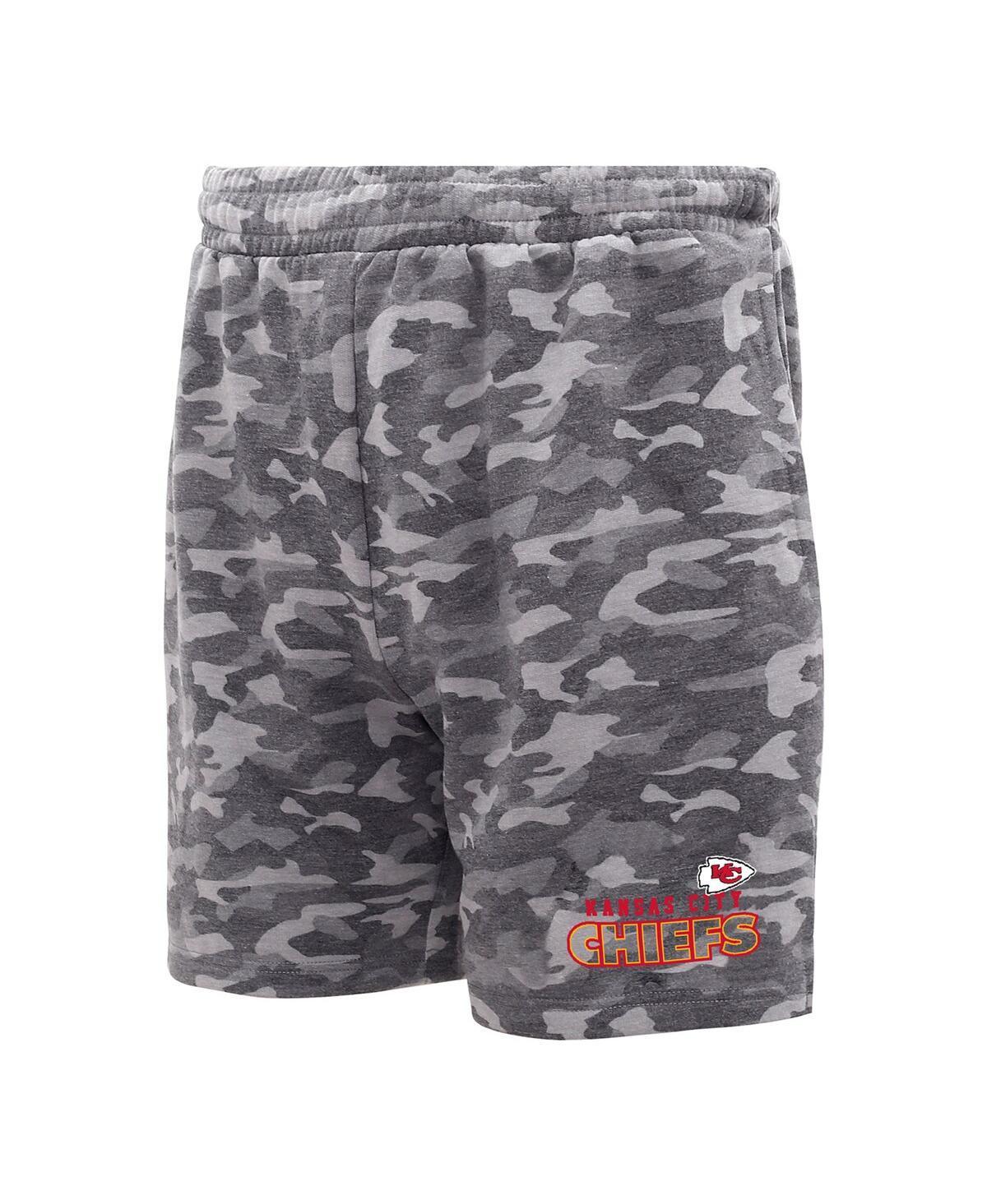 Men's Concepts Sport  Charcoal Kansas City Chiefs Biscayne Camo Shorts, Size: XL Product Image