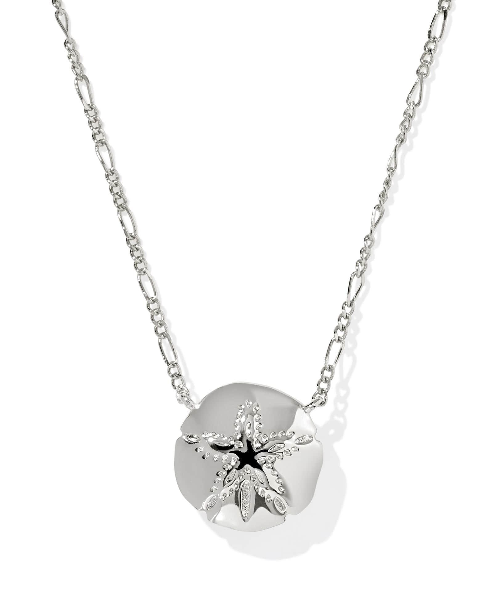 Sand Dollar Silver Short Pendant Necklace Product Image