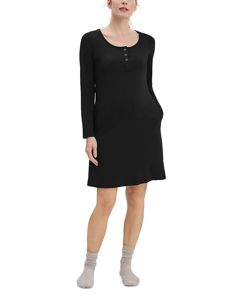 Nom Maternity Heart on Your Sleeve Henley Nursing Nightgown Product Image