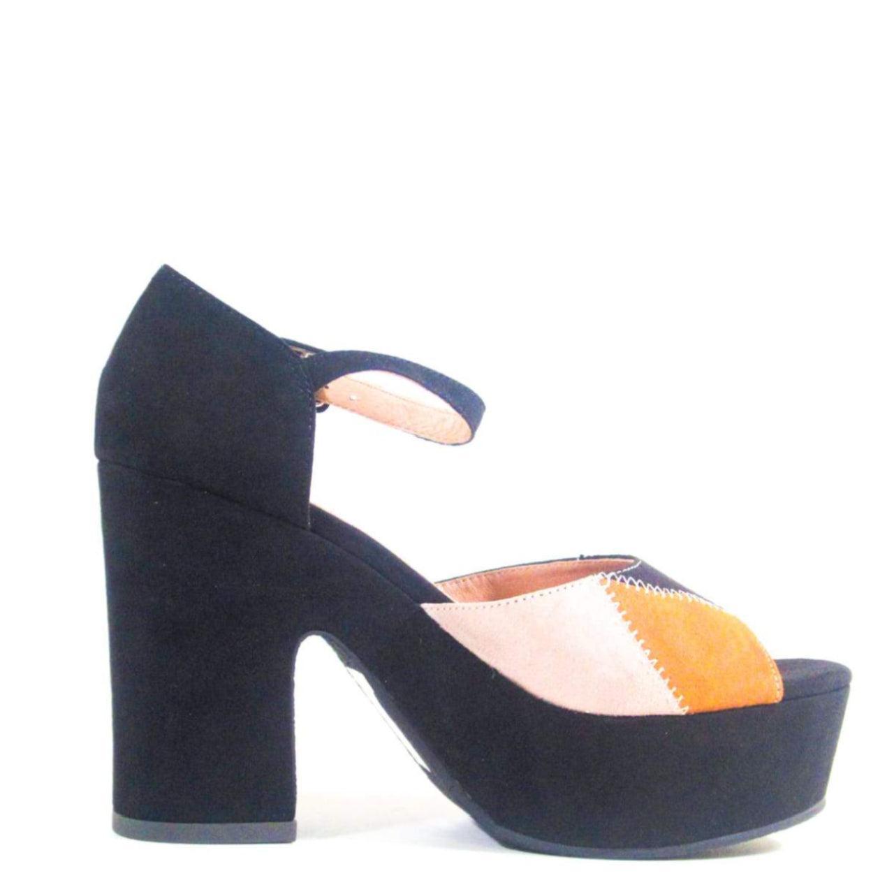 Quilted Patchwork Platform Heels Product Image