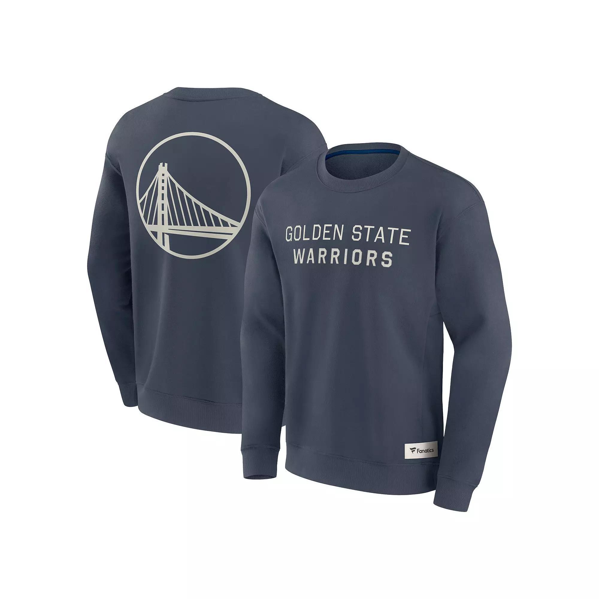 Men's Fanatics Blue Golden State Warriors Future Ground Lettering Elements Premium Pullover Sweatshirt, Size: XS Product Image