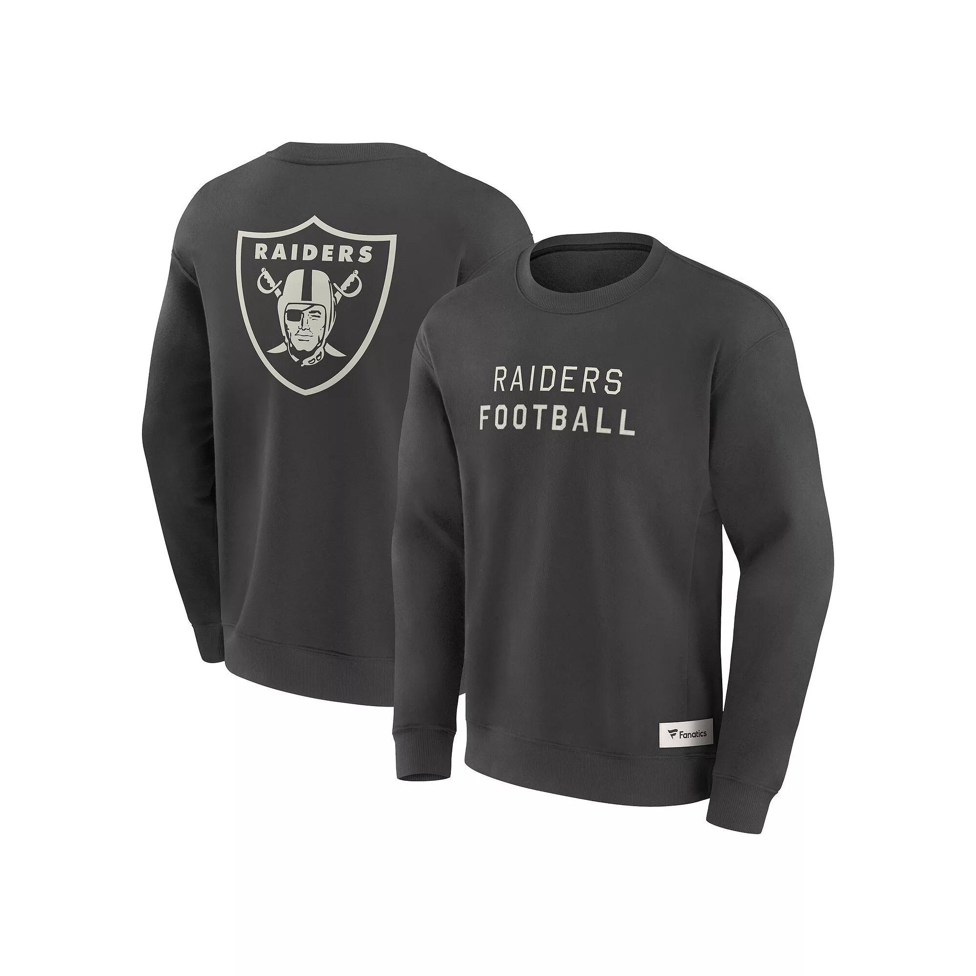 Men's Fanatics Charcoal Las Vegas Raiders Elements Future Ground Lettering Pullover Sweatshirt, Size: Large, Lvr Charco Product Image