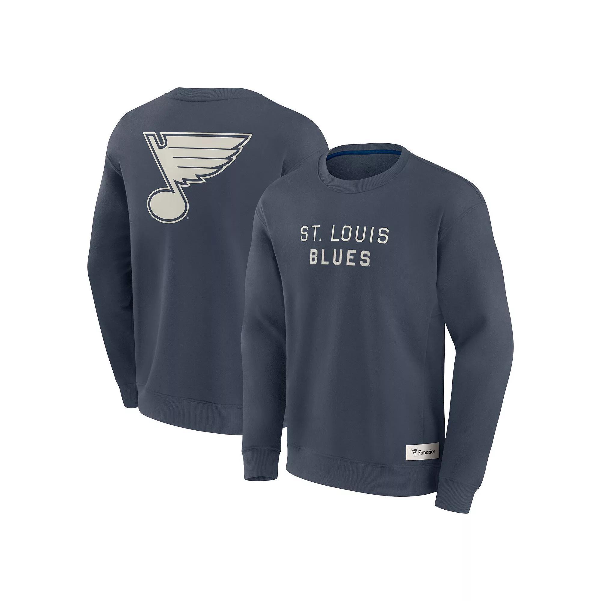 Men's Fanatics Blue St. Louis Blues Elements Future Ground Lettering Pullover Sweatshirt, Size: Large Product Image
