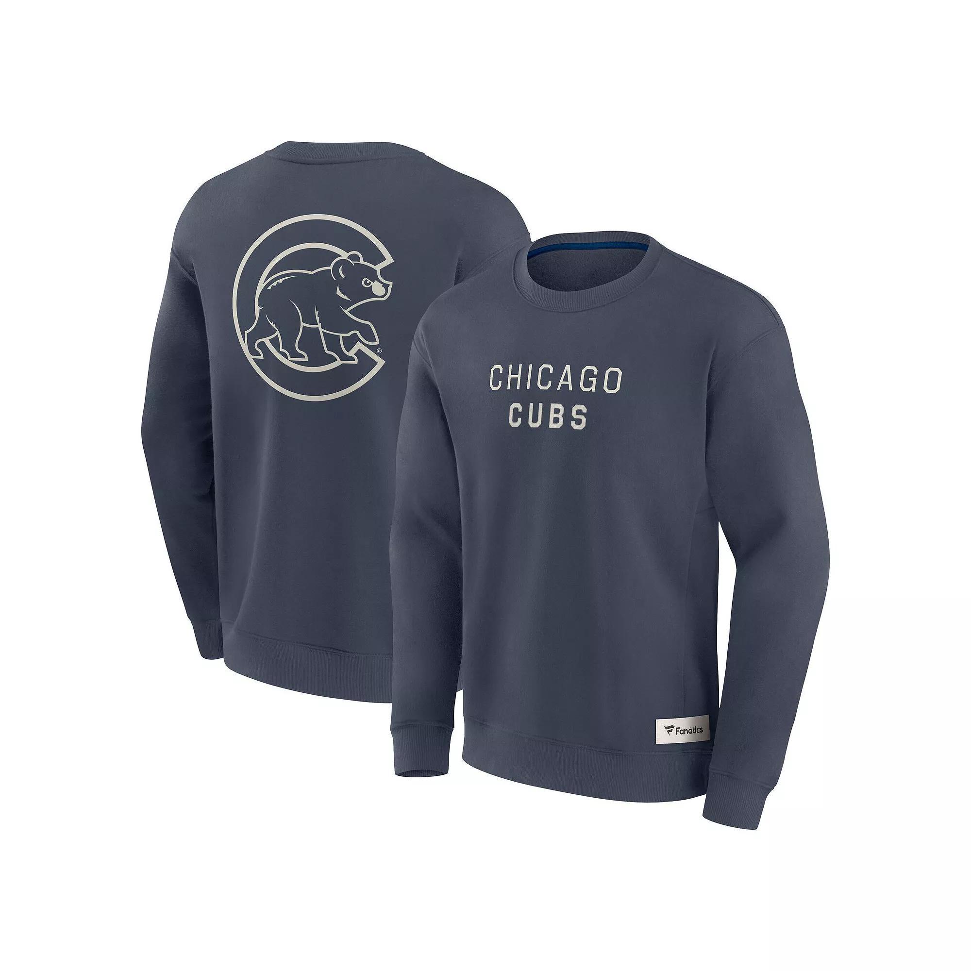 Men's Fanatics Blue Chicago Cubs Elements Future Ground Lettering Pullover Sweatshirt, Size: XL Product Image