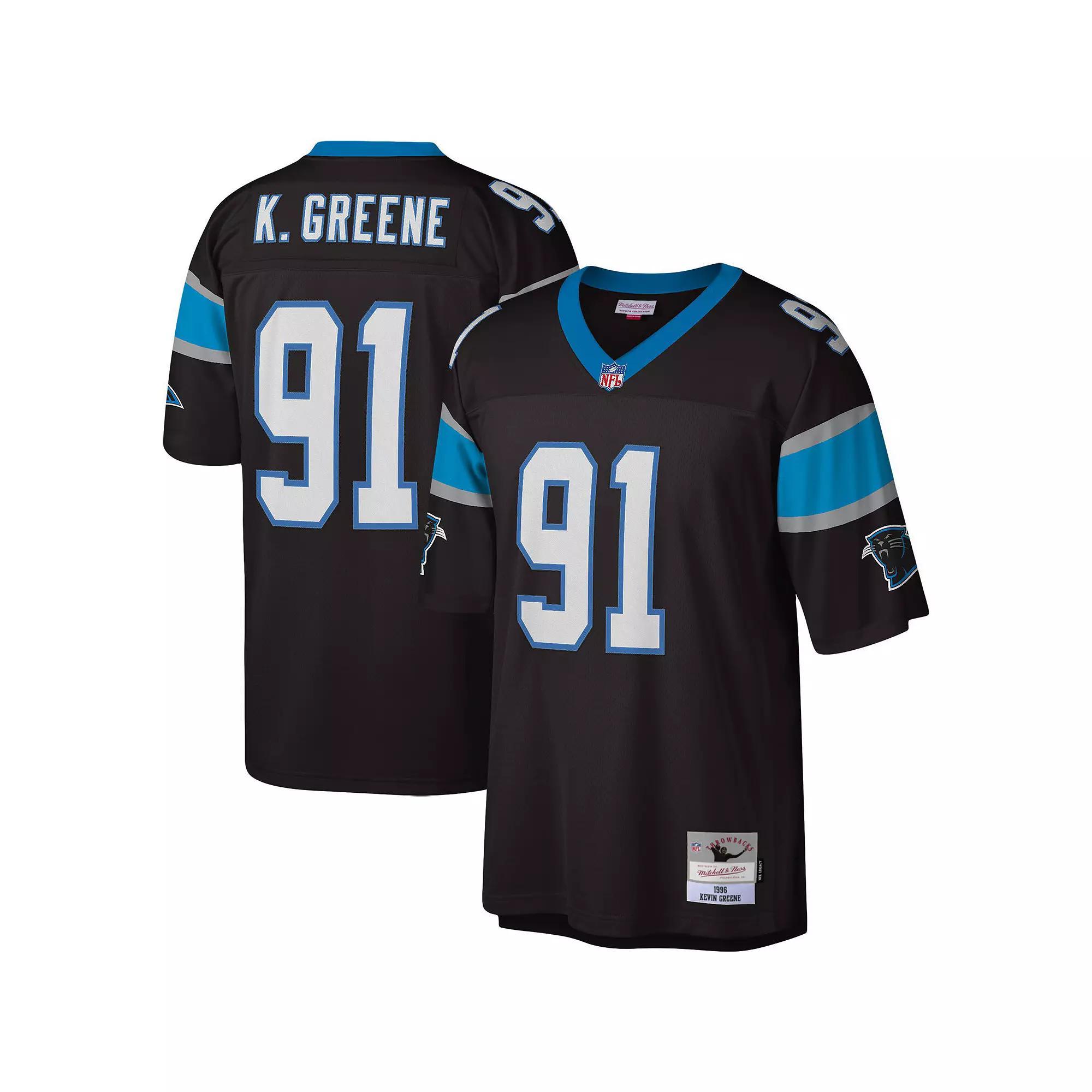 Men's Mitchell & Ness Kevin Greene Black Carolina Panthers Legacy Replica Jersey, Size: Medium Product Image