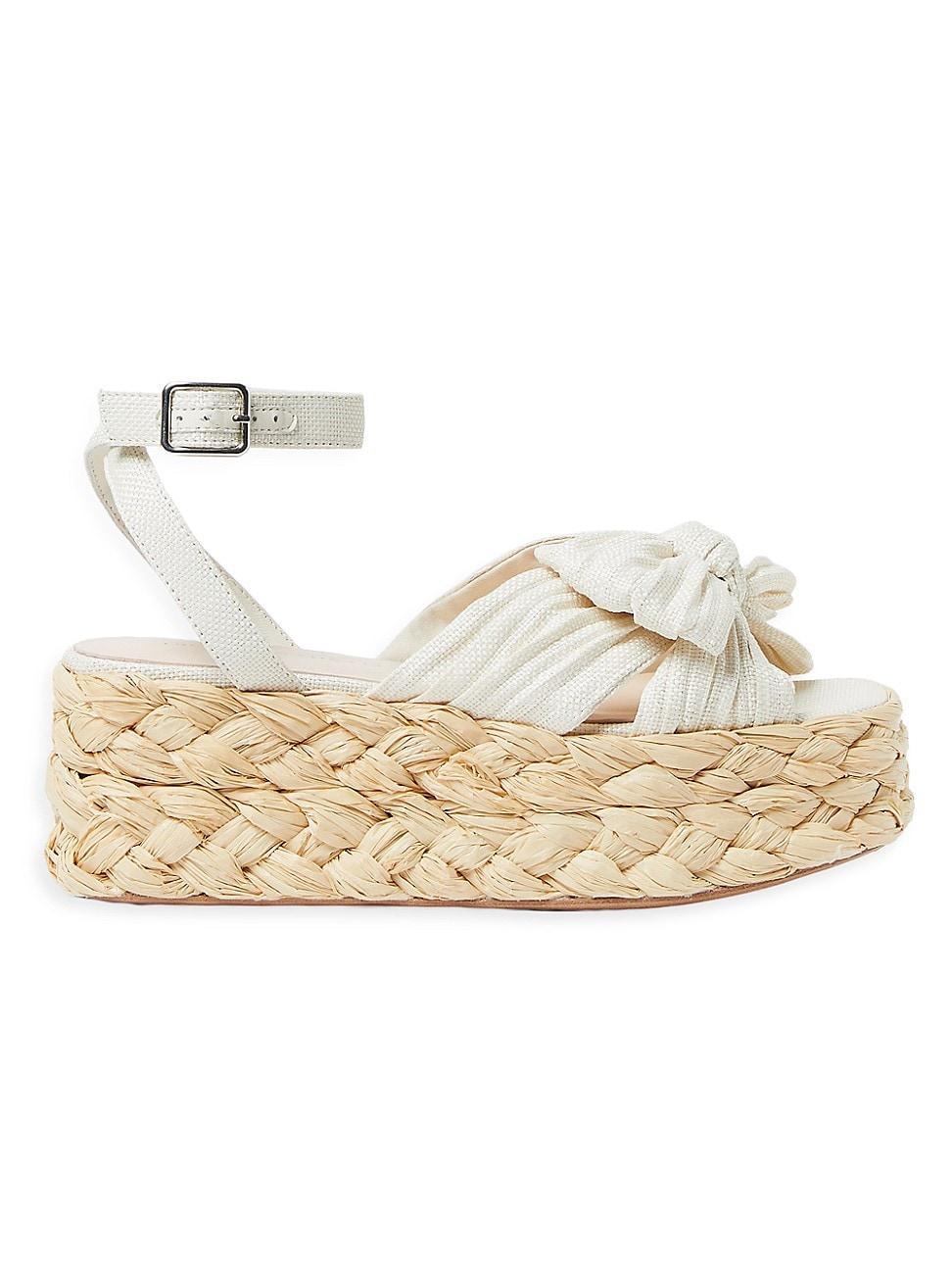 Loeffler Randall Knotted Strap Espadrille Platform Sandals Product Image