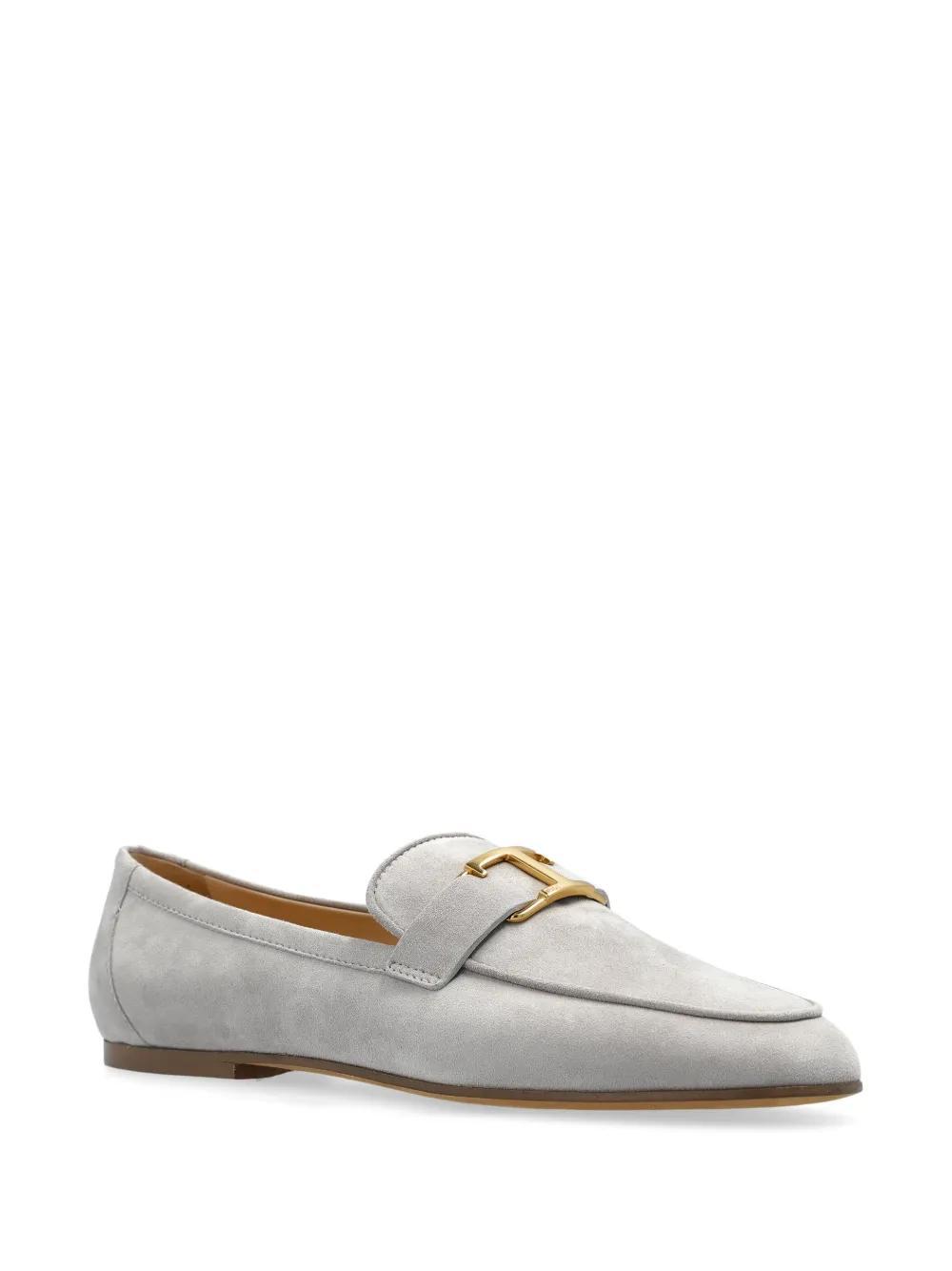 TOD'S Leather Loafers In Grey Product Image