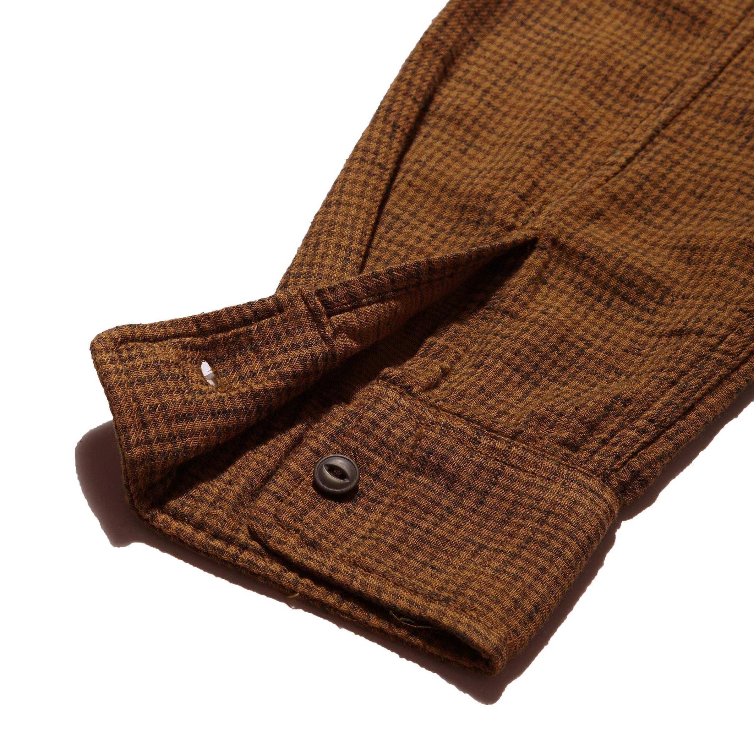 Houndstooth Double Cloth Workshirt - Dark Curry Product Image