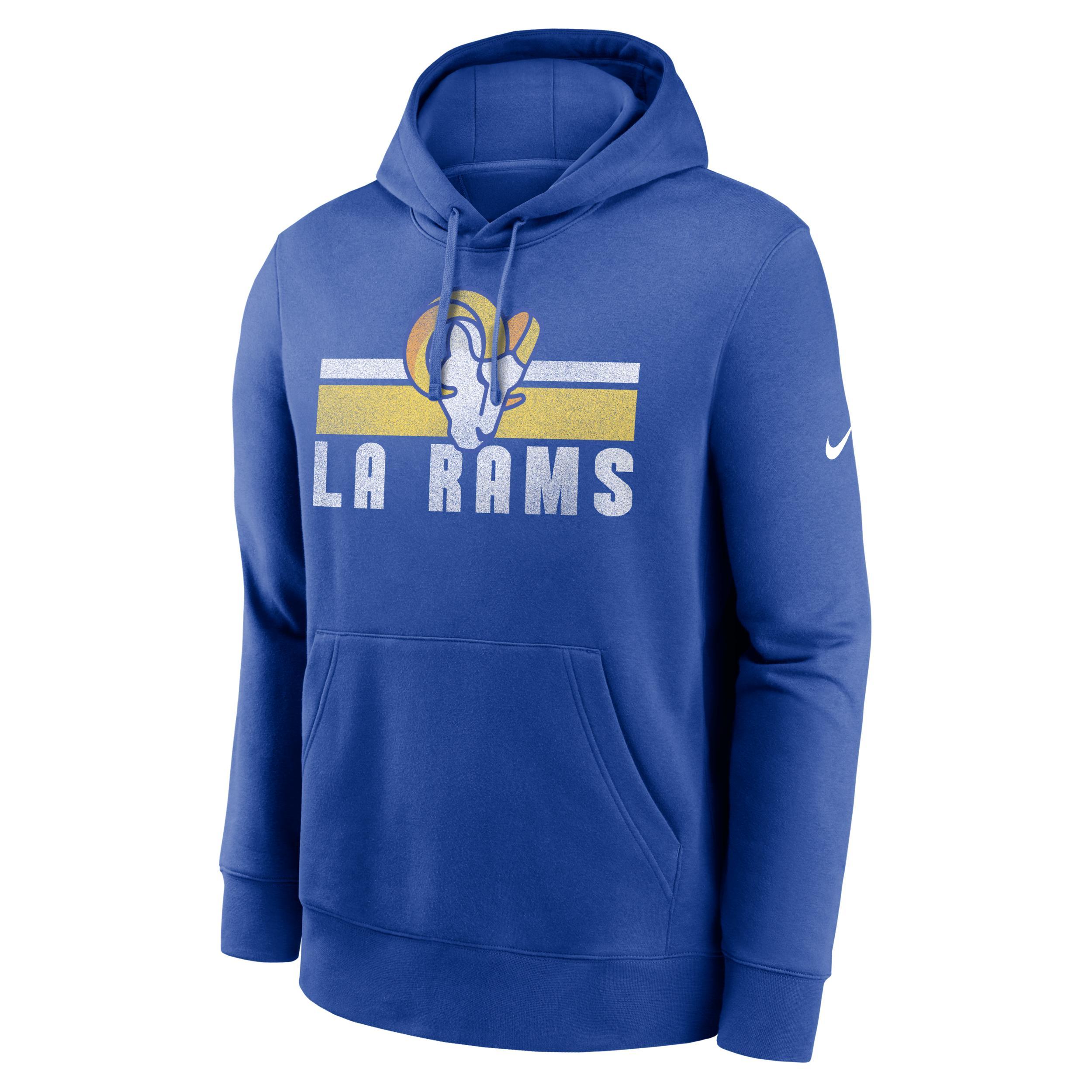 Men's Nike Royal Los Angeles Rams Club Fleece Pullover Hoodie, Size: 2XL, Blue Product Image