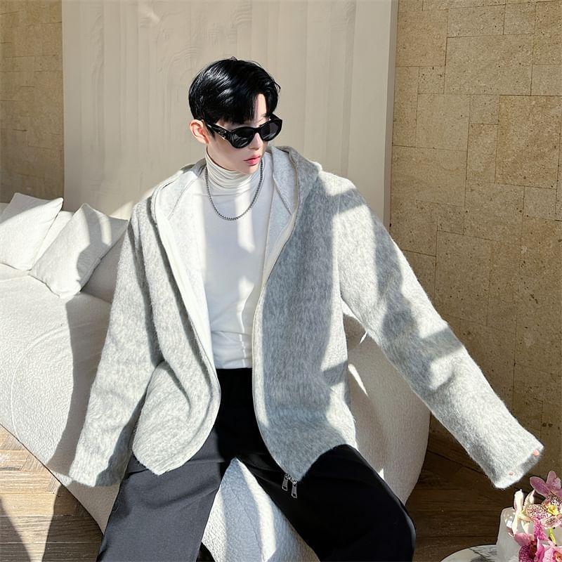 Melange Hood Zip Jacket Product Image