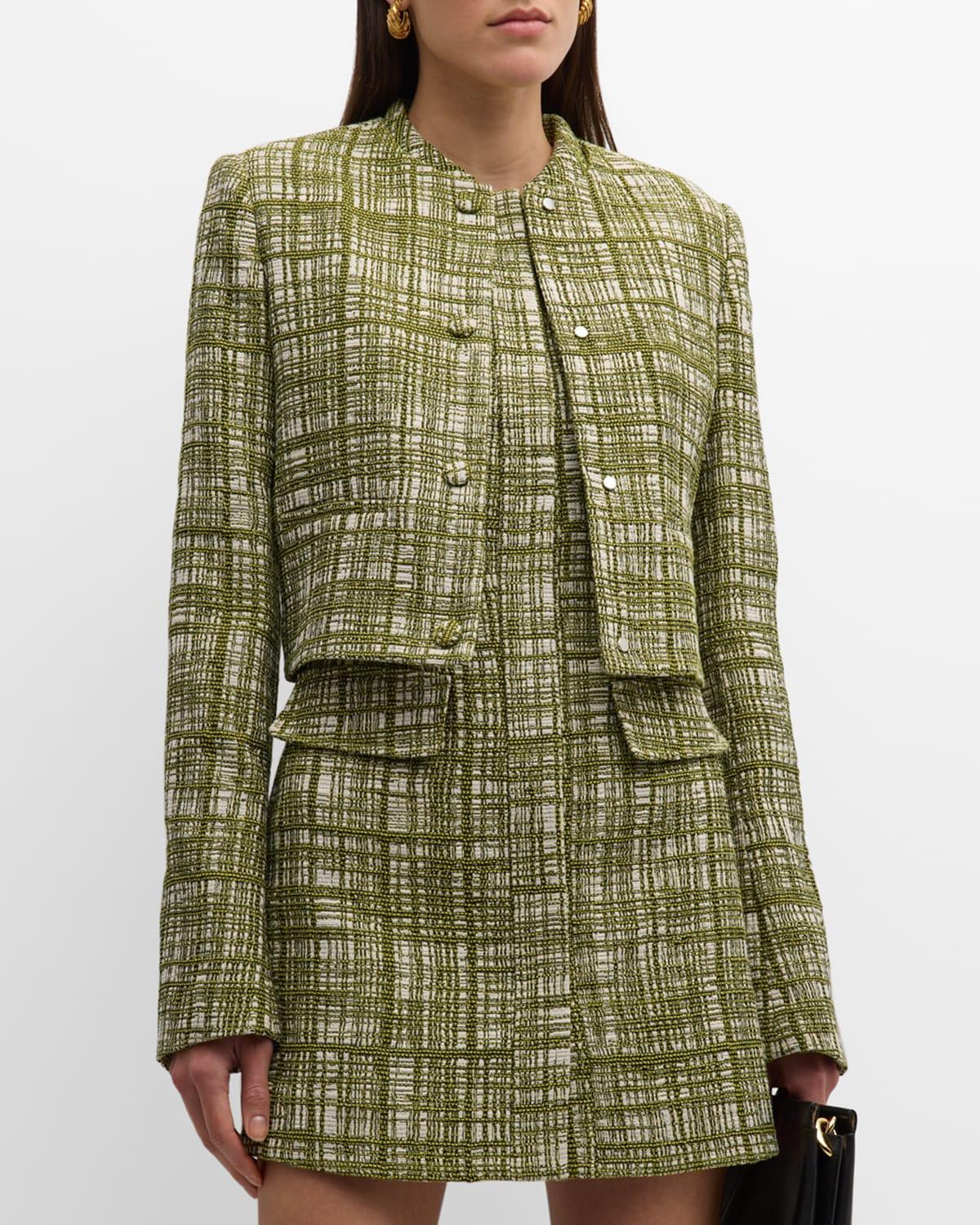 Womens Tweed Cropped Jacket Product Image