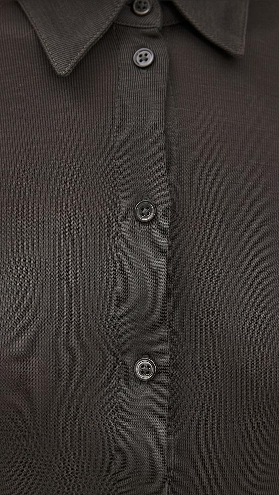 Helmut Lang Rib Button Up Dress | Shopbop Product Image