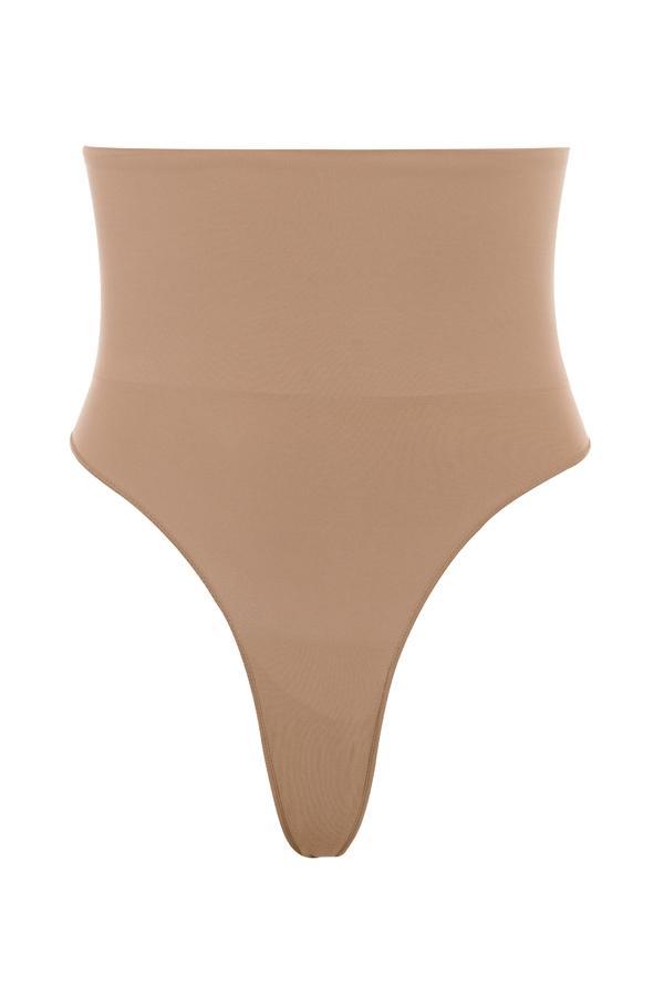 Sculpting High Waist Thong Cafe Au Lait Product Image