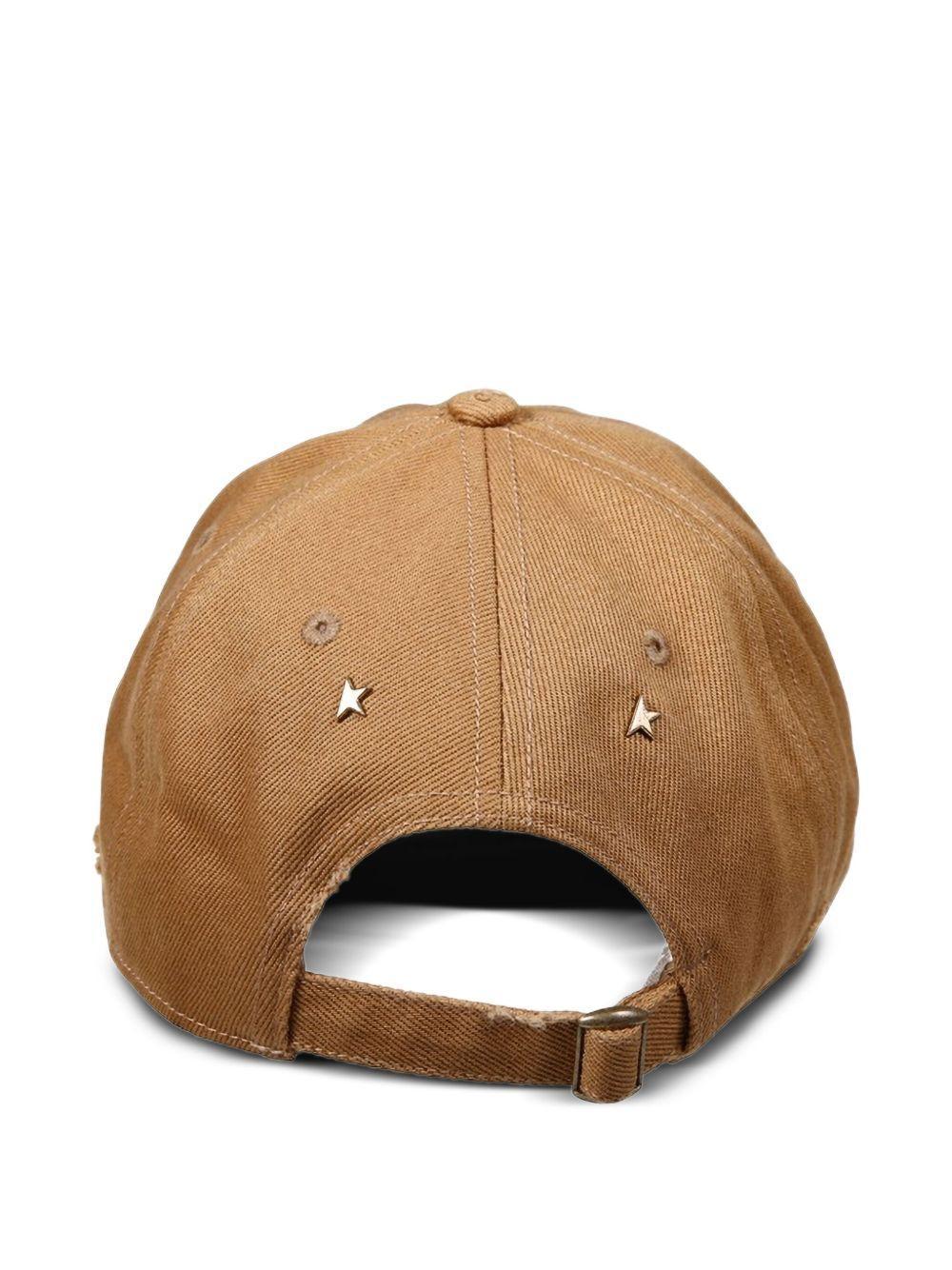 logo-embroidered distressed cap Product Image