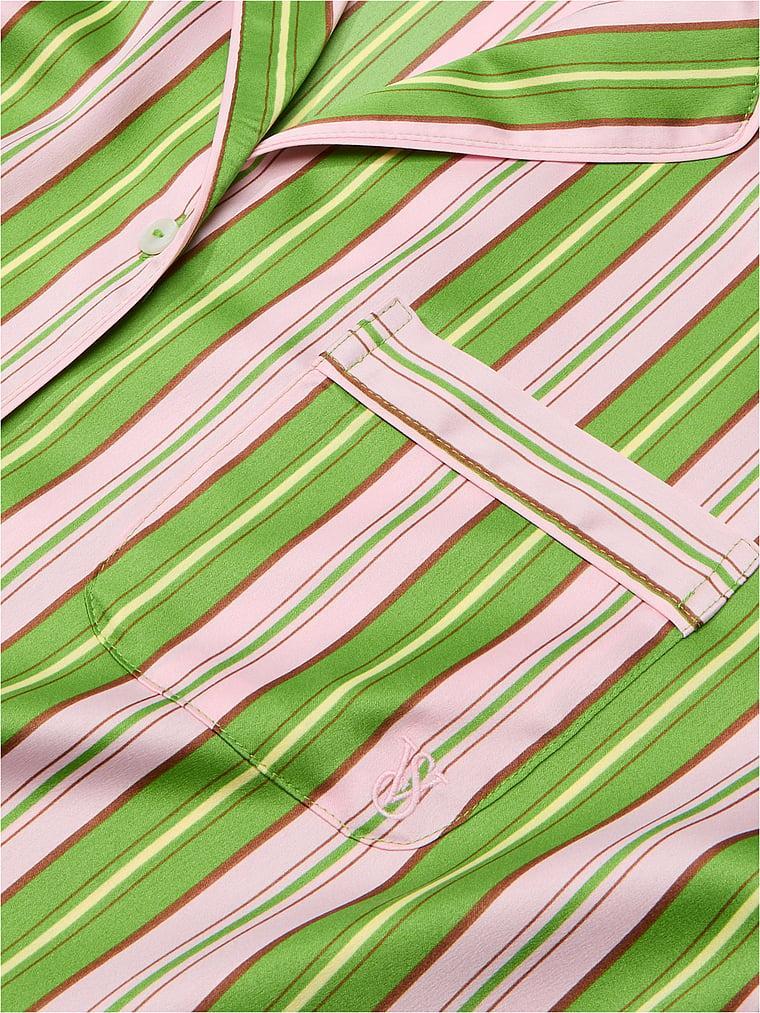 Glazed Satin Long Pajama Set Product Image
