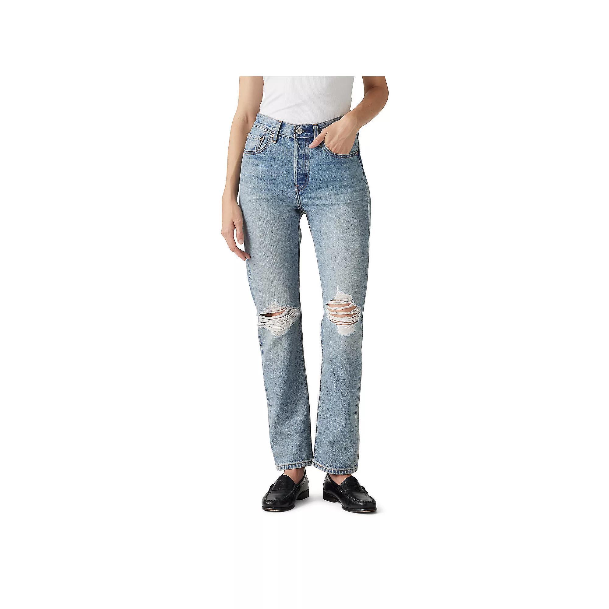Levi's® Women's High-Rise 501® Jeans - Plan to Stay 27: Straight Fit, Midweight Denim, Fly Button Closure, 30" Inseam Product Image