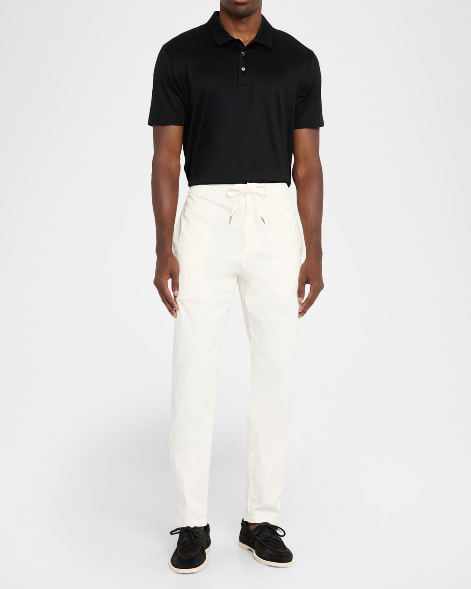 Men's Cotton-Stretch Straight Fit Drawstring Pants Product Image