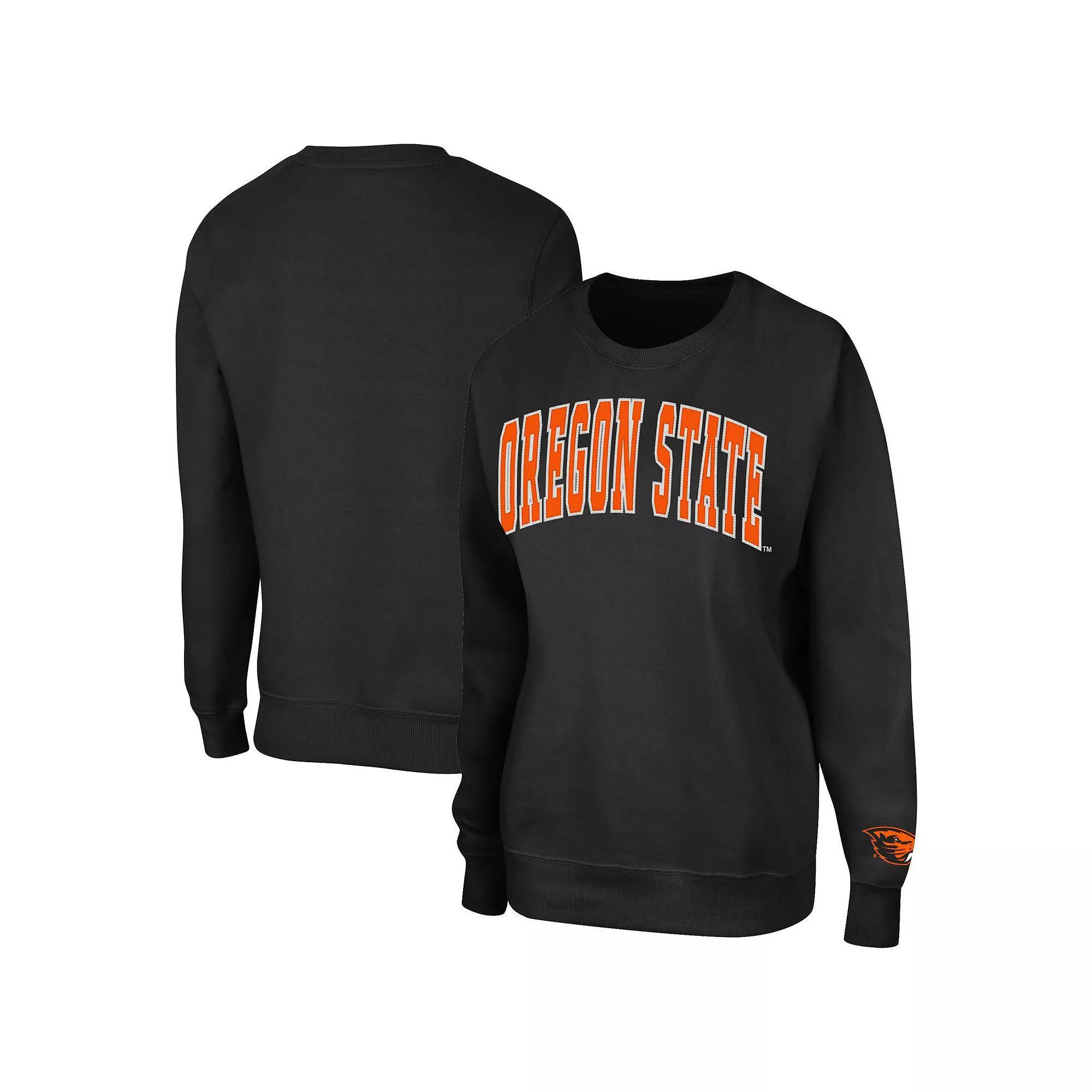 Women's Colosseum Black Oregon State Beavers Campanile Pullover Sweatshirt, Size: 2XL Product Image