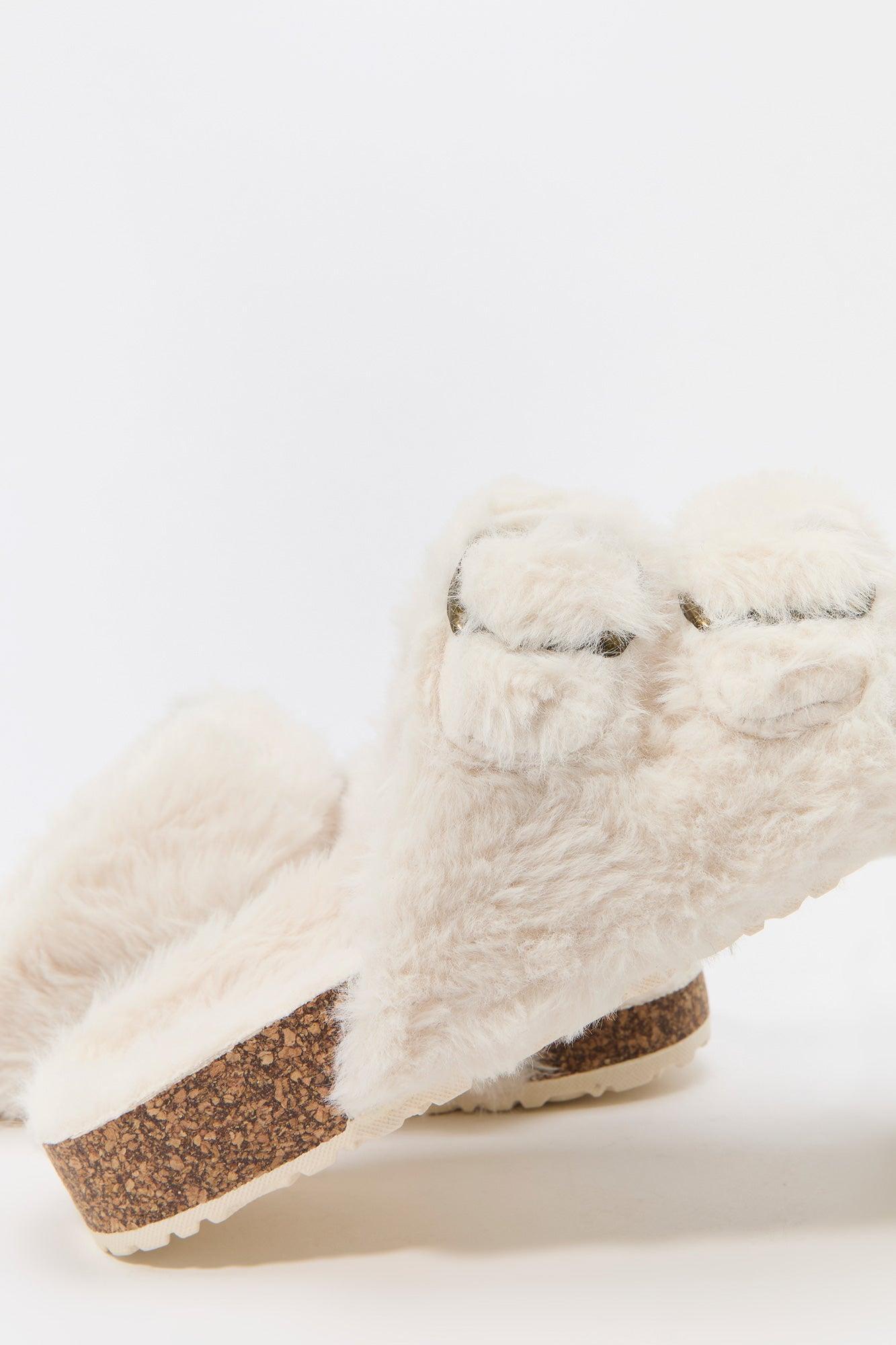 Faux Fur Buckled Cork Slide Female Product Image