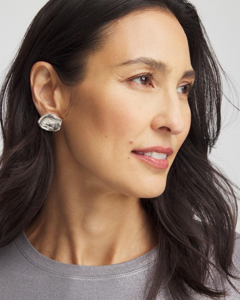 No Droop™ Orange CC Hoop Earrings Product Image