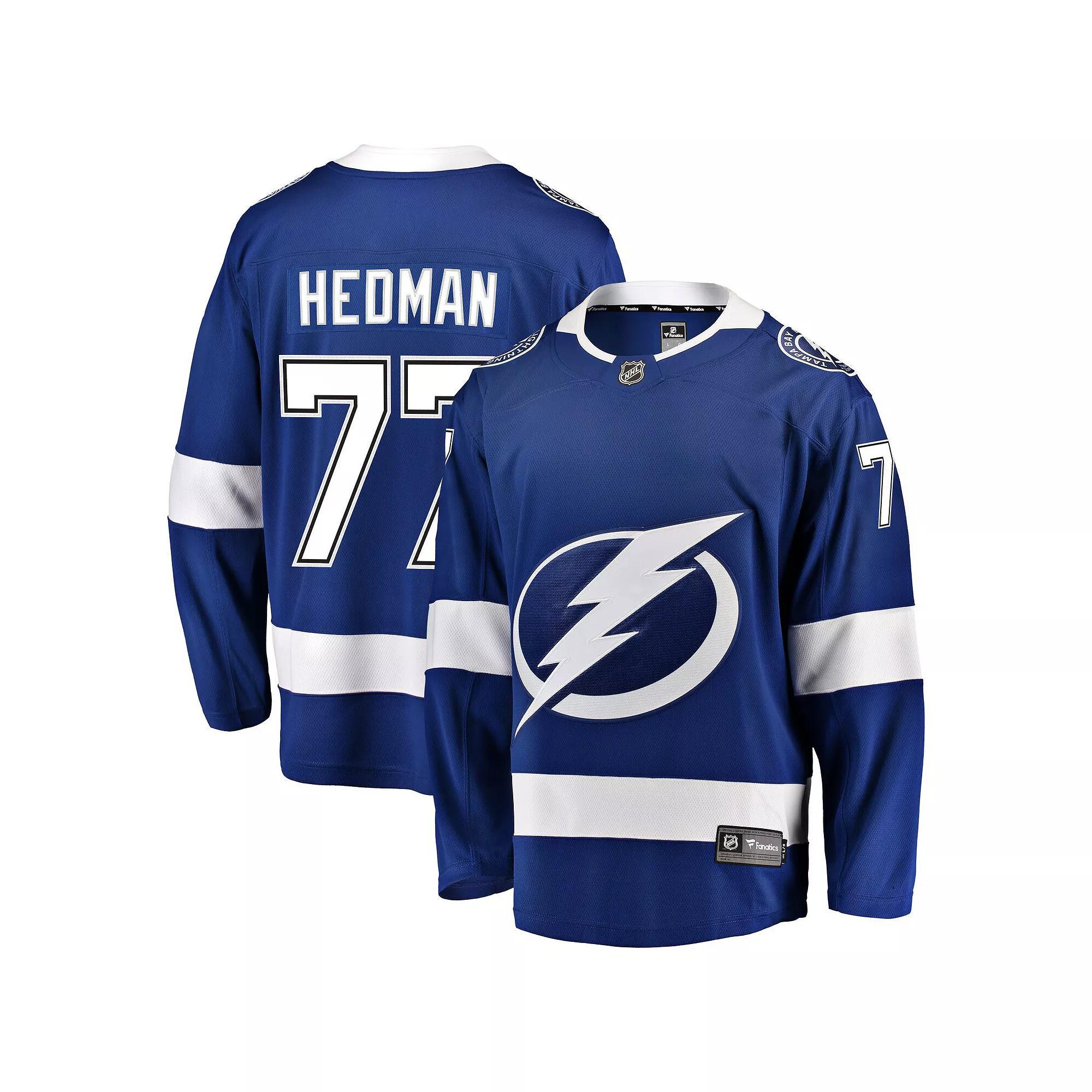 Mens Fanatics Branded Victor Hedman Blue Tampa Bay Lightning Home Premier Breakaway Player Jersey Product Image