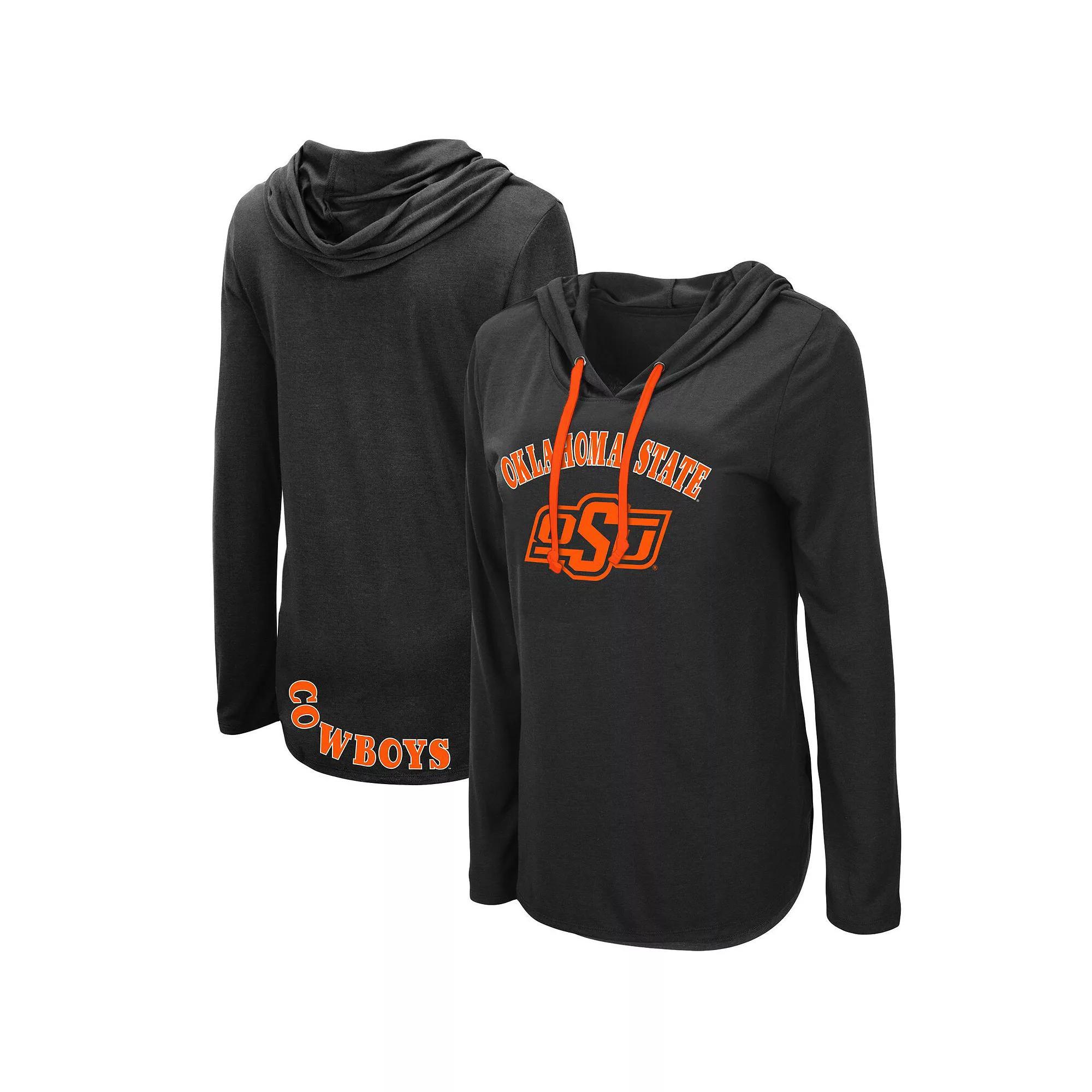 Women's Colosseum Black Oklahoma State Cowboys My Lover Hoodie Long Sleeve T-Shirt, Size: Small Product Image