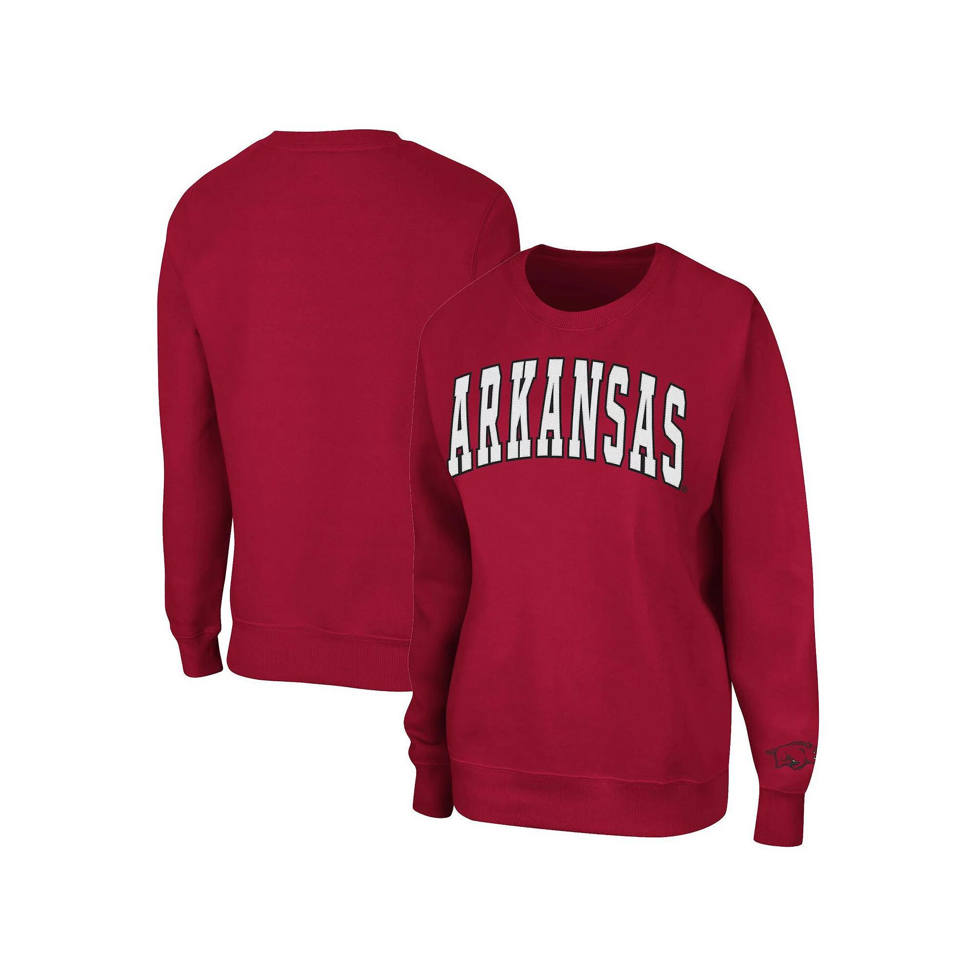 Women's Colosseum Cardinal Arkansas Razorbacks Campanile Pullover Sweatshirt, Size: 2XL, Red Product Image